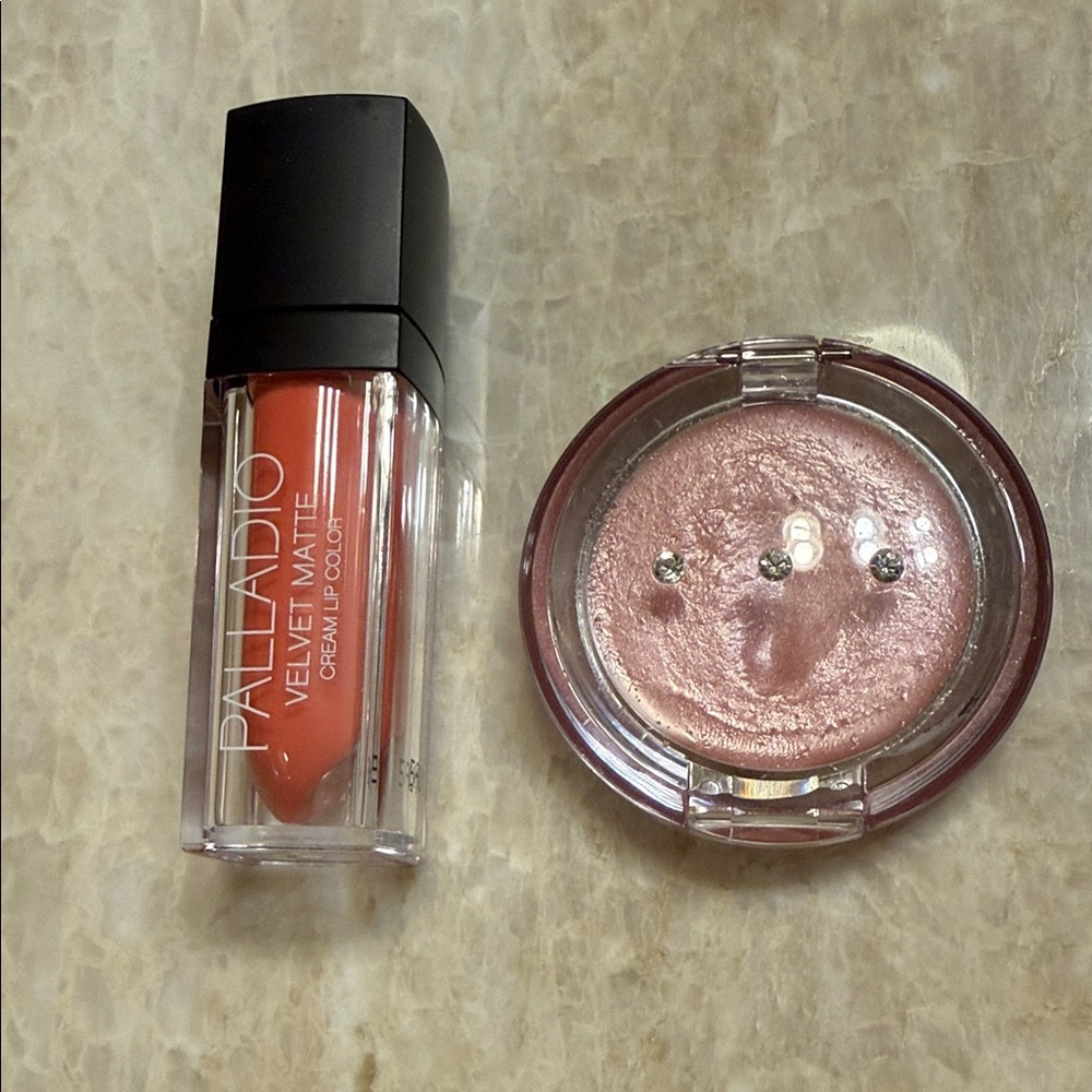 Palladio Velvet Matte Cream Lip Color +
Victoria’s Secret Shiny Lip Gloss Combo